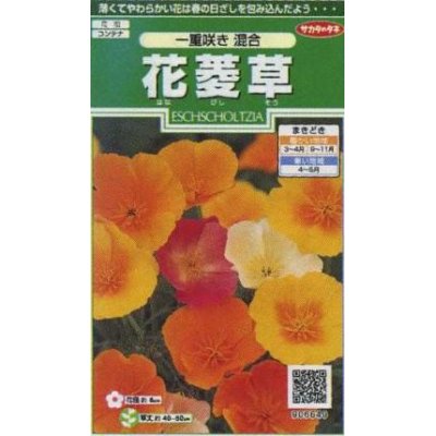 画像1: 花の種　花菱草　一重咲き混合　約134粒　サカタのタネ（株）実咲250