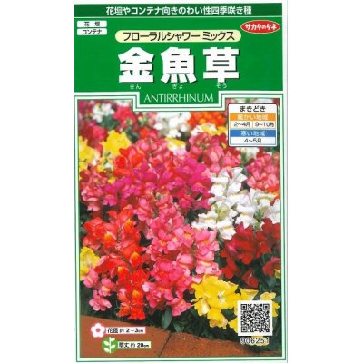画像1: 花の種　金魚草　フローラルシャワーミックス　約86粒　サカタのタネ（株）実咲250