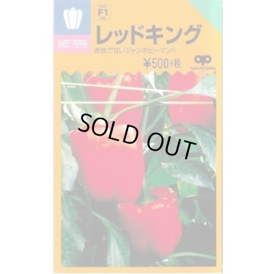 画像1: 送料無料　[ピーマン]　ジャンボピーマン　レッドキング　15粒　中原採種場(株)