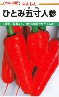 送料無料　[人参]　ひとみ五寸人参　20ml　カネコ種苗（株）