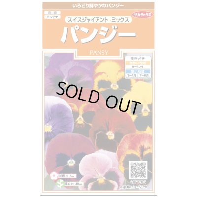 画像1: 送料無料　花の種　パンジー　スイスジャイアントミックス　約70粒　(株)サカタのタネ　実咲200（026346）