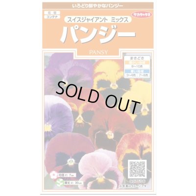 画像1: 花の種　　パンジー　スイスジャイアントミックス　約34粒　サカタのタネ（株）実咲200