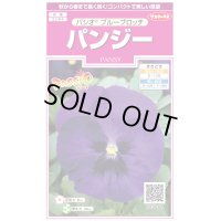 花の種　パンジー　パシオ　ブルーブロッチ　約34粒　　サカタのタネ（株）実咲350