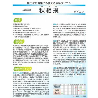画像3: 送料無料 [大根] 秋相撲 800粒 (株)サカタのタネ