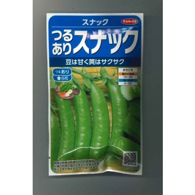 画像1: 送料無料　[えんどう]　つるありスナック　約55粒　(株)サカタのタネ　実咲350（003133）