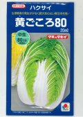 送料無料　[白菜]　黄ごころ80　20ml　タキイ種苗(株)