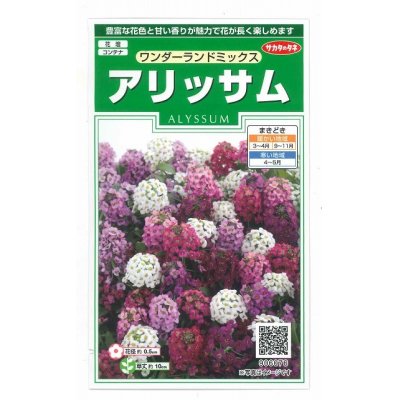 画像1: 花の種　アリッサム　ワンダーランドミックス　約43粒　サカタのタネ（株）実咲250