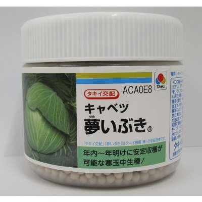 画像1: 送料無料　キャベツ　夢いぶき　ペレット5千粒　タキイ種苗(株)