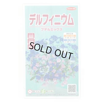 画像1: 送料無料　花の種　デルフィニウム　プデルミックス　小袋(約40粒)　　(株)サカタのタネ　実咲500（101562）