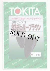 送料無料　[ピーマン]　ぷちピープロ83　チェリーブラウン　10粒　トキタ種苗(株)