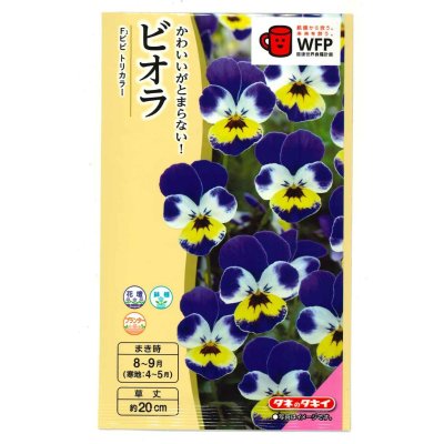 画像1: 送料無料　花の種　ビオラ　Ｆ1ビビ　トリカラー　タキイ種苗(株)NL300