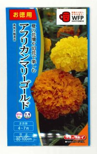 送料無料　花の種　お徳用パック！アフリカンマリーゴールド　高性大輪混合　タキイ種苗　NL500