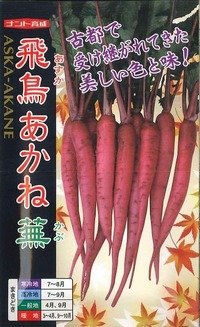 送料無料　[かぶ]　飛鳥あかね蕪　2ml(約400粒)　ナント種苗(株)