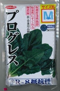 [ほうれんそう]　プログレス　種子サイズ：M　3万粒　（株）サカタのタネ