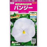 送料無料　花の種　パンジー　パシオ　クリアホワイト　約34粒　(株)サカタのタネ　実咲350（026138）