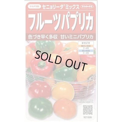 画像1: 送料無料　[ピーマン]　フルーツパプリカ　セニョリータ　ミックス　約10粒　(株)サカタのタネ　実咲550（002904）