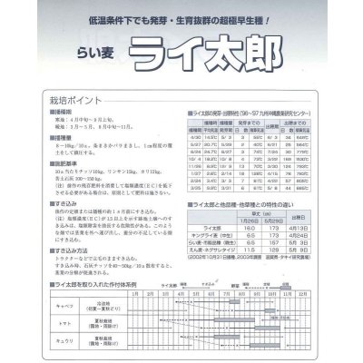 画像4: [緑肥]　ライ麦　ライ太郎　1kg　タキイ種苗(株)