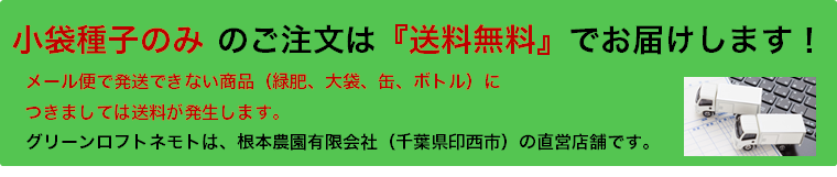 小袋種子のみのご注文は「送料無料」！