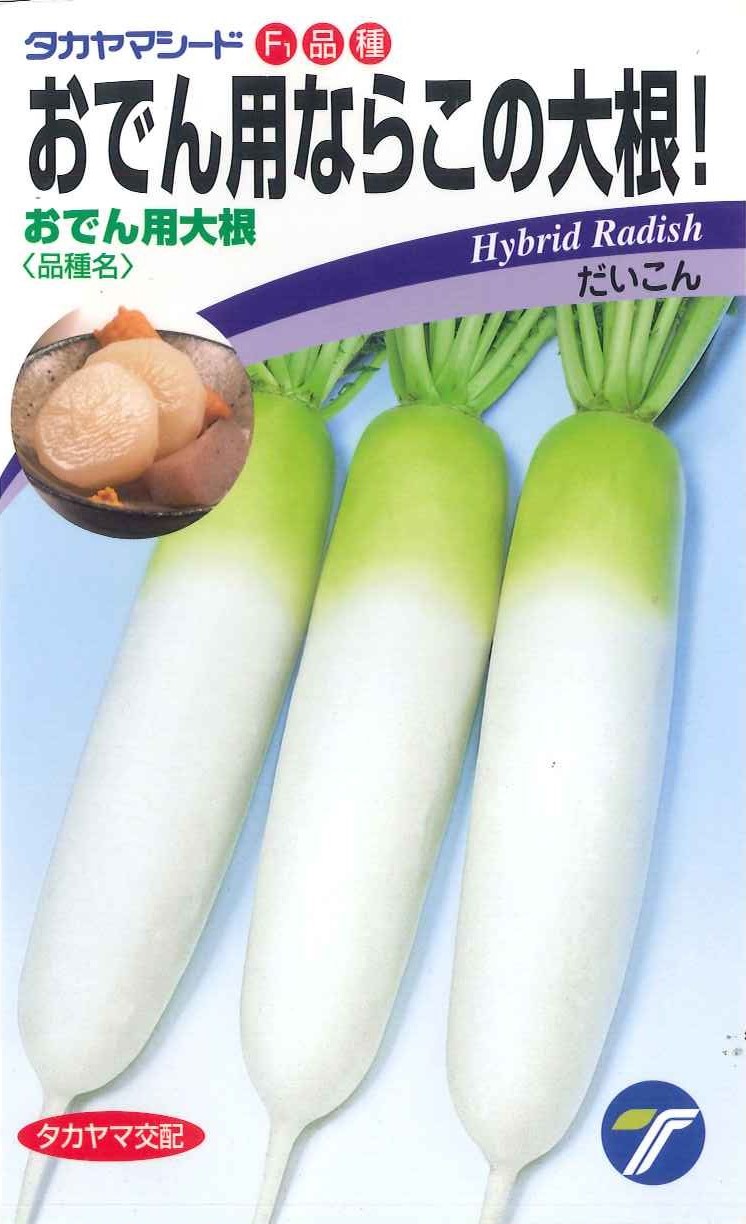 大根 おでん用大根 4 6ml タカヤマ交配 野菜種 大根 グリーンロフトネモト直営