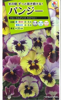 花種 小袋 パンジー フローラルデイズラズベリー３０粒タキイ交配 花種 花種 小袋 秋まき グリーンロフトネモト直営