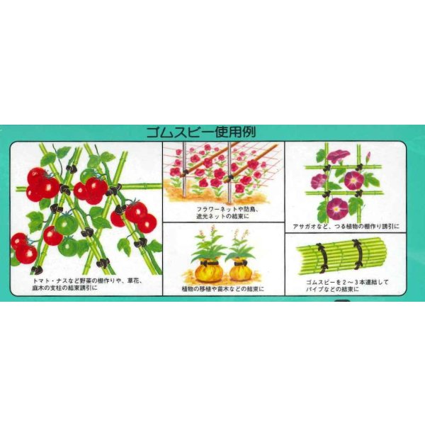 画像5: 園芸資材　園芸用万能ワゴム　ゴムスビー　500ｇ(250個入り) (5)