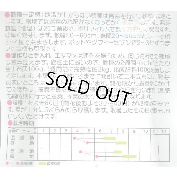 画像2: 送料無料　[枝豆]　おつな姫　約50粒　(株)サカタのタネ　実咲350（003155） (2)