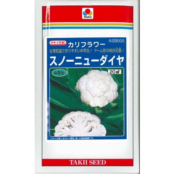 画像1: 送料無料　[カリフラワー]　スノーニューダイヤ　20ml　タキイ種苗(株) (1)