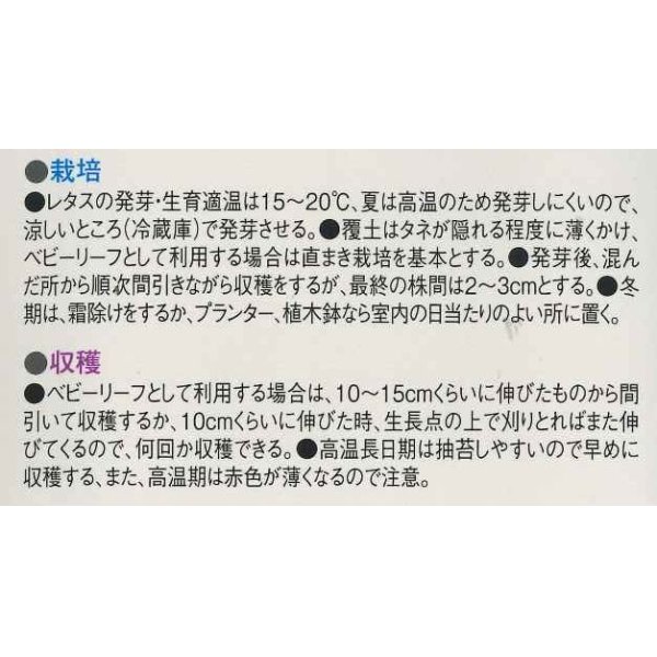 画像3: [葉物]ベビーリーフ　レタスミックス　20ml（およそ8100粒）　中原採種場（株） (3)