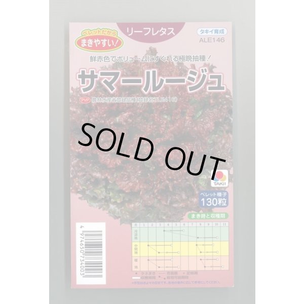 画像1: [レタス] リーフレタス サマールージュ ペレット130粒 タキイ種苗 (1)