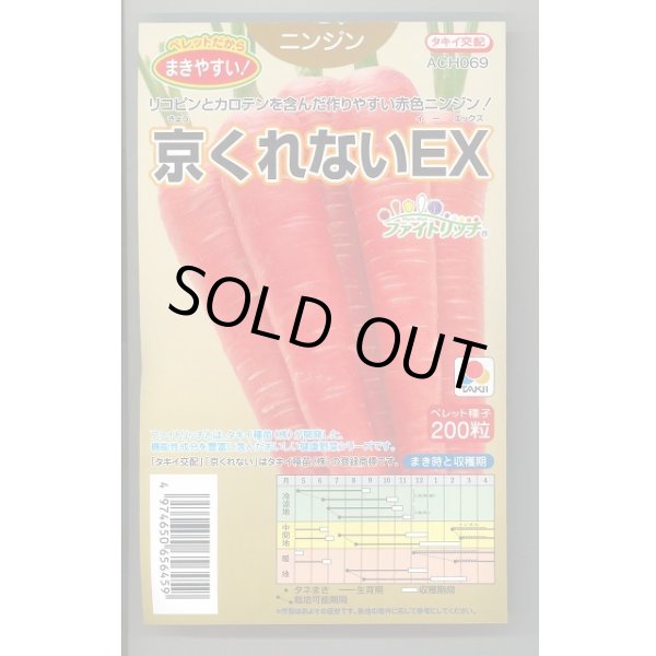 画像1: 送料無料　[人参]　京くれないEX　ペレット種子200粒　タキイ種苗(株) (1)