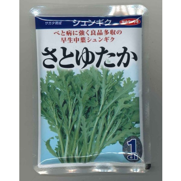 画像1: 送料無料 [春菊] 中葉春菊 さとゆたか 1dl （株）サカタのタネ (1)