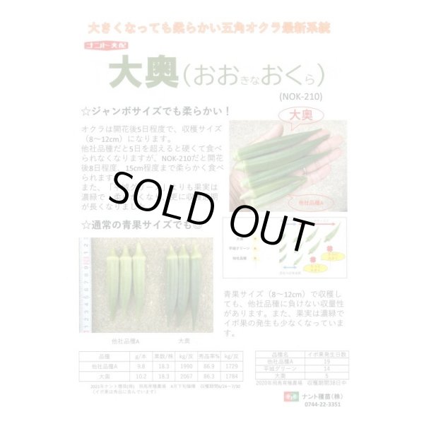 画像3: 送料無料　[オクラ]　大奥　2000粒　ナント種苗(株) (3)