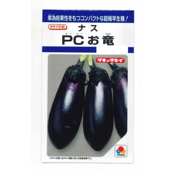 画像1: 送料無料　[なす]　PCお竜　15粒　タキイ種苗(株)　DF (1)