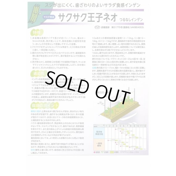 画像3: 送料無料　[いんげん]　つるなしいんげん　サクサク王子ネオ　1dl　(株)サカタのタネ (3)