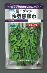 画像: 送料無料　[枝豆]　快豆黒頭巾　90ml(およそ150粒)　タキイ種苗(株)　PF
