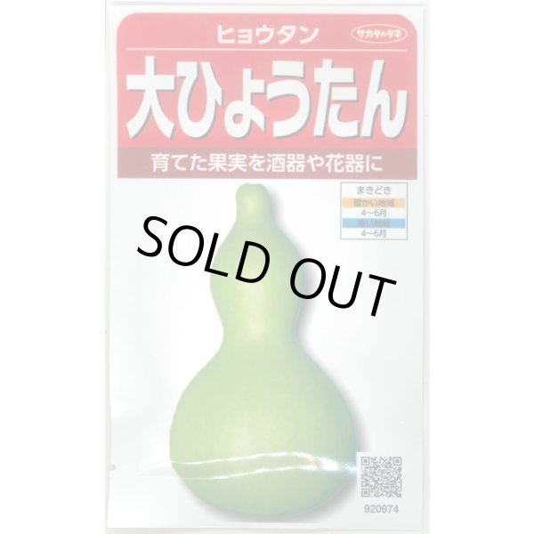 画像1: 送料無料　大ひょうたん　(およそ10粒)　(株)サカタのタネ　実咲250（002863） (1)