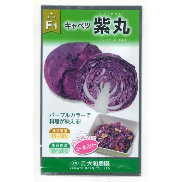 画像1: [キャベツ]　紫丸　1ml （およそ190粒）　（株）大和農園 (1)