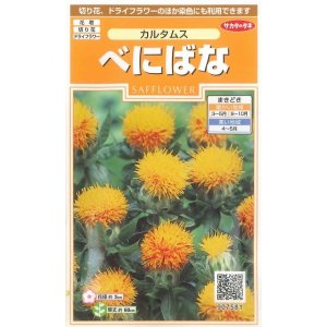 画像: 花の種　べにばな　カルタムス　約22粒　サカタのタネ（株）実咲200