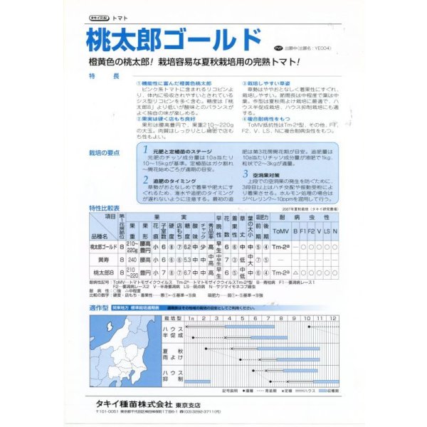 画像4: 送料無料 [トマト/桃太郎系] 桃太郎ゴールド 1000粒 タキイ種苗(株) (4)