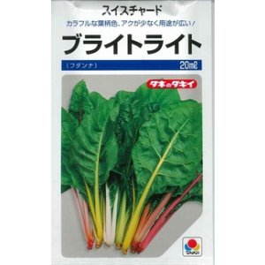画像: 送料無料　[葉物]　スイスチャード　ブライトライト(フダンナ)　20ml　タキイ種苗