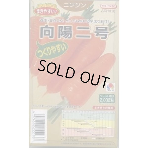 画像1: 送料無料 [人参] 向陽二号 ペレット種子 2000粒 タキイ種苗(株) (1)