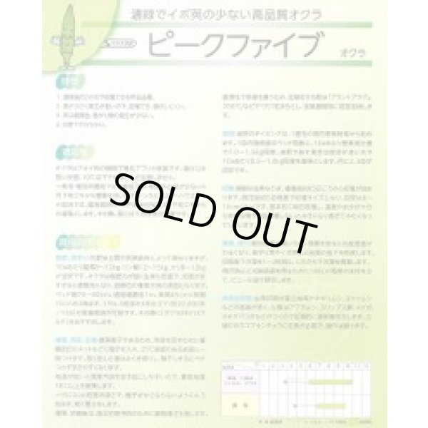 画像3: 送料無料　[オクラ]　ピークファイブ　20ml　(株)サカタのタネ (3)