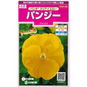 画像: 送料無料　花の種　パンジー　パシオ　クリアイエロー　約34粒　(株)サカタのタネ　実咲350（026137）